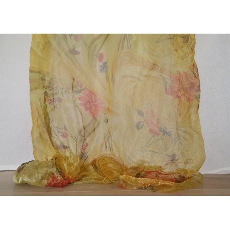 Organdy floral printed shabby chic offcut