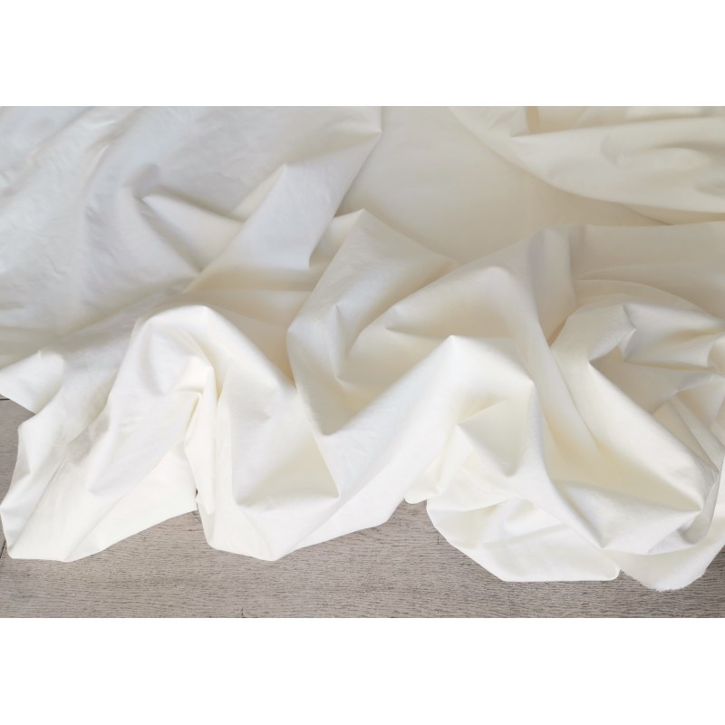 Tessuto al metro in puro cotone colore bianco - Magzero1 S.R.L.S.
