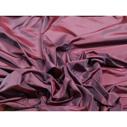 Tessuto al metro in Taffetas 100% di seta color rosso scuro