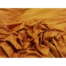 Tessuto al metro in Taffetas 100% di seta color arancio dorato