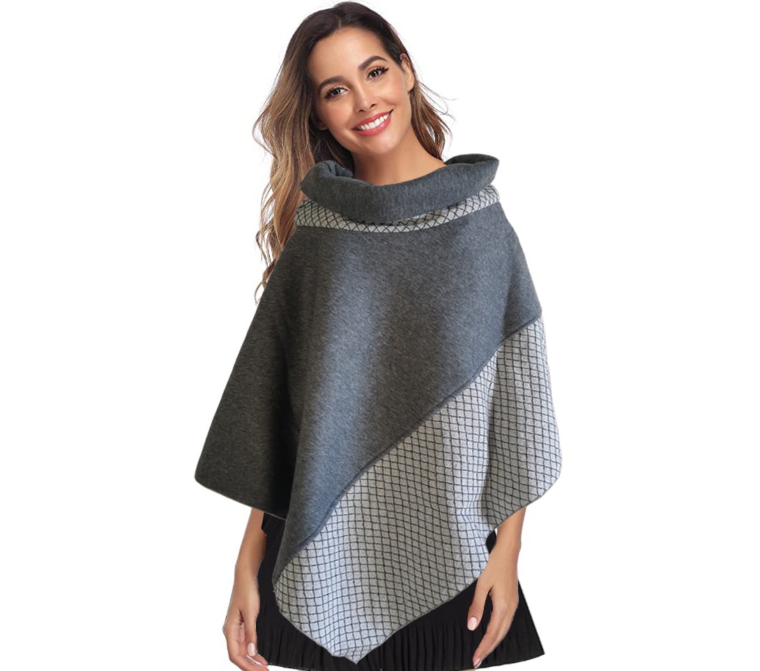 Mantella Grigio (manteau-cape) En Coton Taille 42/S - Occasion Très Bon état, Toutes Saisons