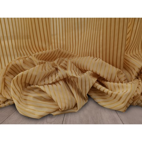 Tessuto a metraggio in mussola di cotone Malesia color oro