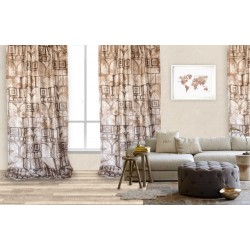Tenda etnica beige e marrone