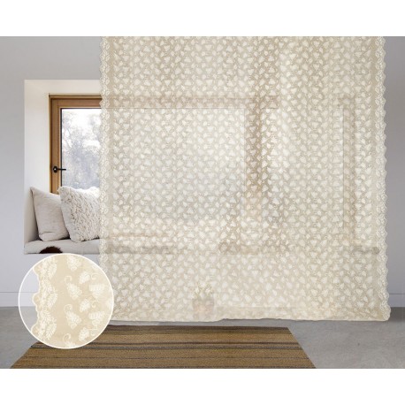 little bows' beige curtain