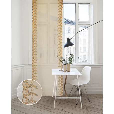 little bows' beige curtain