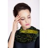 Pashmina verde in velluto effetto moirè