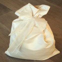 Sacchetto regalo in raso pesante bianco