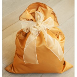 Sacchetti regalo in raso pesante arancio dorato