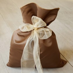 Sacchetti regalo in raso pesante color cioccolato